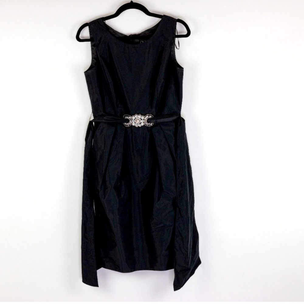 Black Cocktail Dress with Pearls